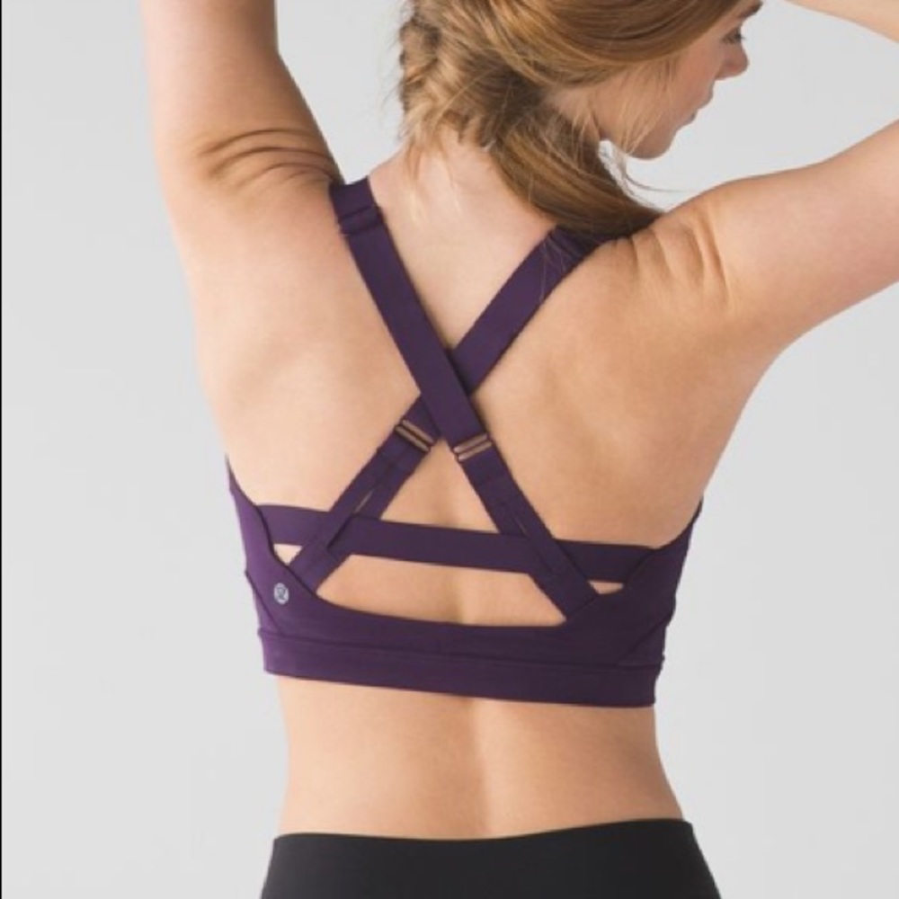 ECU Lululemon Pure Practice Bra Deep Zinfandel